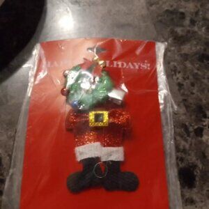 Brand new Santa and Christmas Wreath Hair Clip